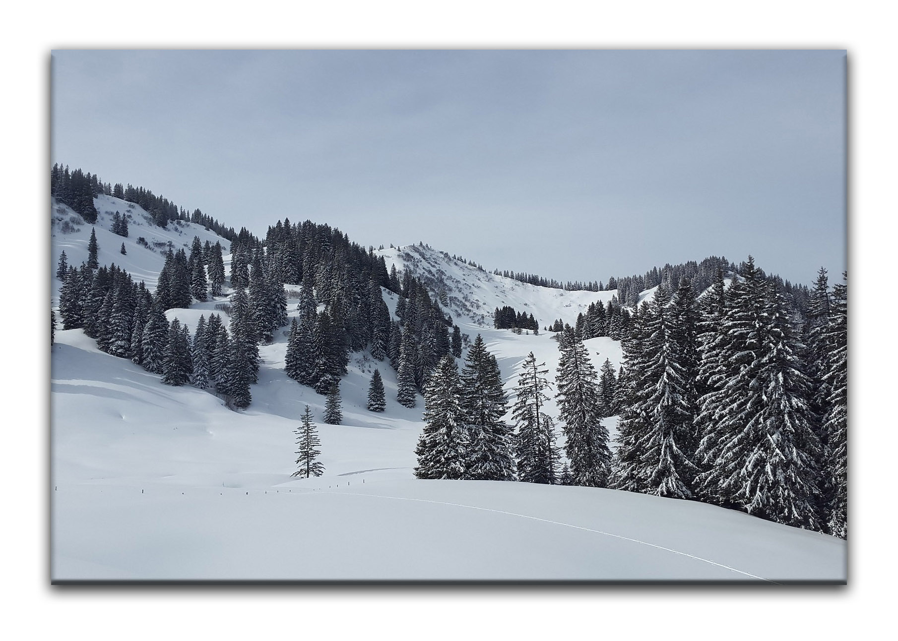 Leinwandbild Wandbild Winter Schnee Winterlandschaft