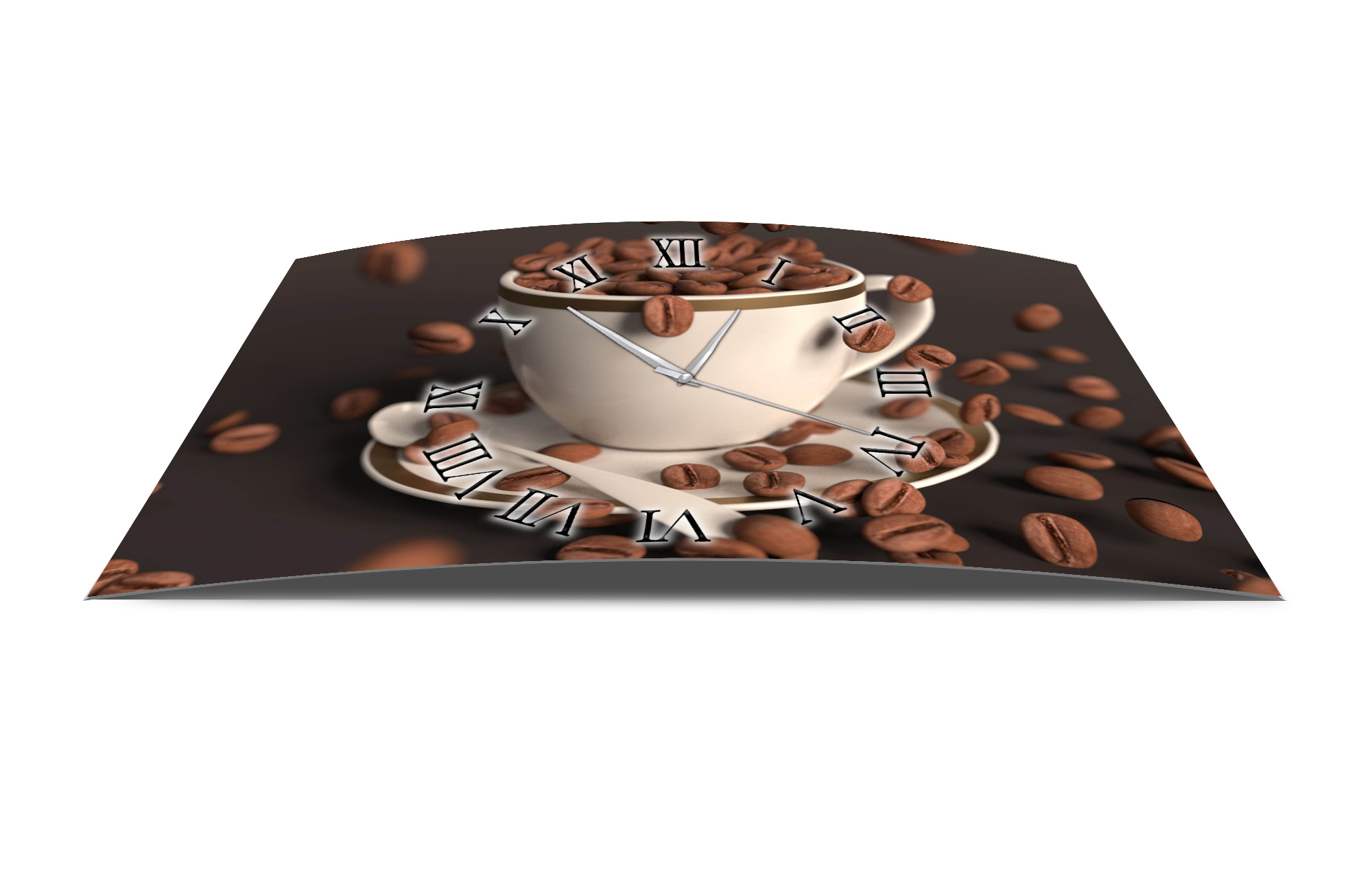 Wanduhr Funk oder Quarzuhr leise tickend Kaffe Genuss